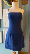 Olivaceous Navy Blue Tie Back Bodycon Dress