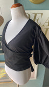 Olivaceous Black Wrap Up Top