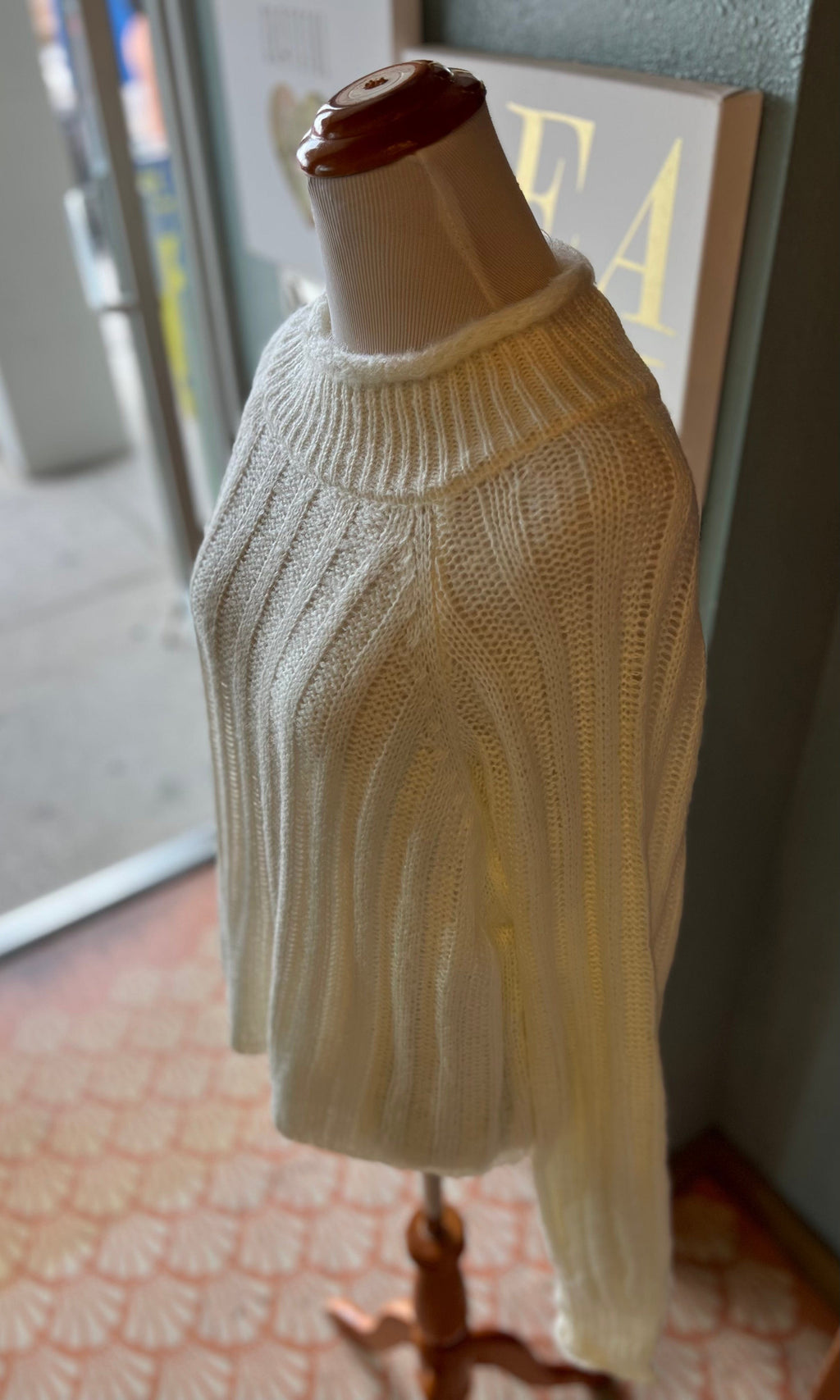 New In White Knitted Sweater