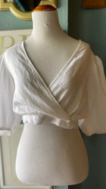 Olivaceous White Tie Open Back Top