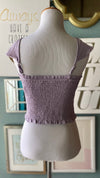 Le Lis Purple Scunch Princess Top