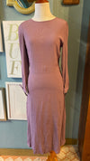 Olivaceous Mauve Tie Sleeve Maxi Dress