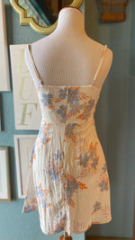Olivaceous White Floral Cut Out Dress
