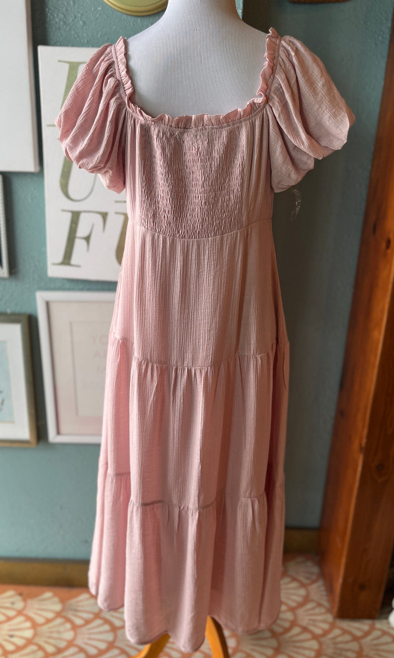 CY Blush Button Down Dress