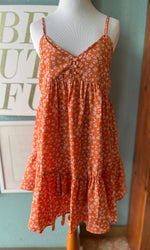 New In Coral Floral Ruffle Dress