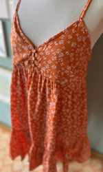 New In Coral Floral Ruffle Dress