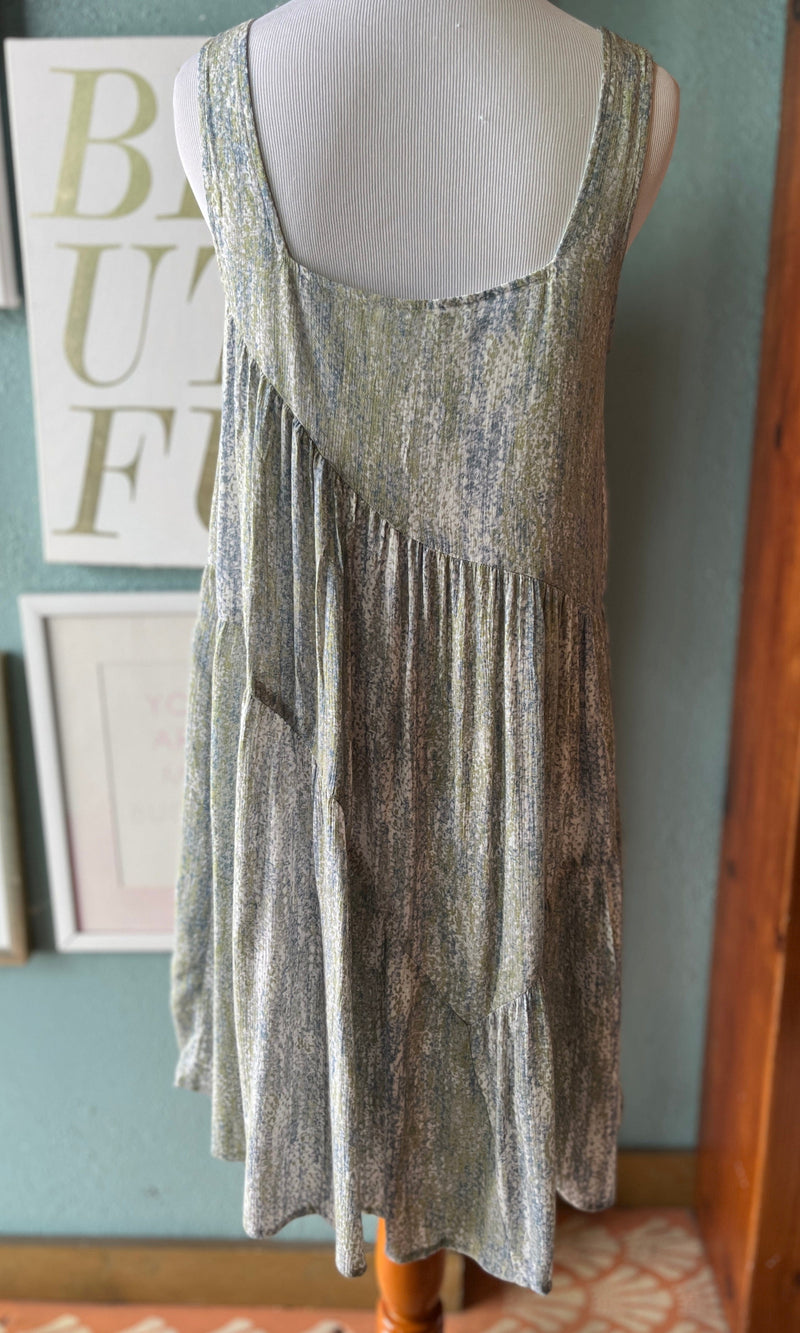 Gilli Blue & Sage Flow Dress