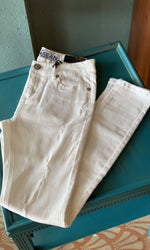 Ally White Distressed Jeans