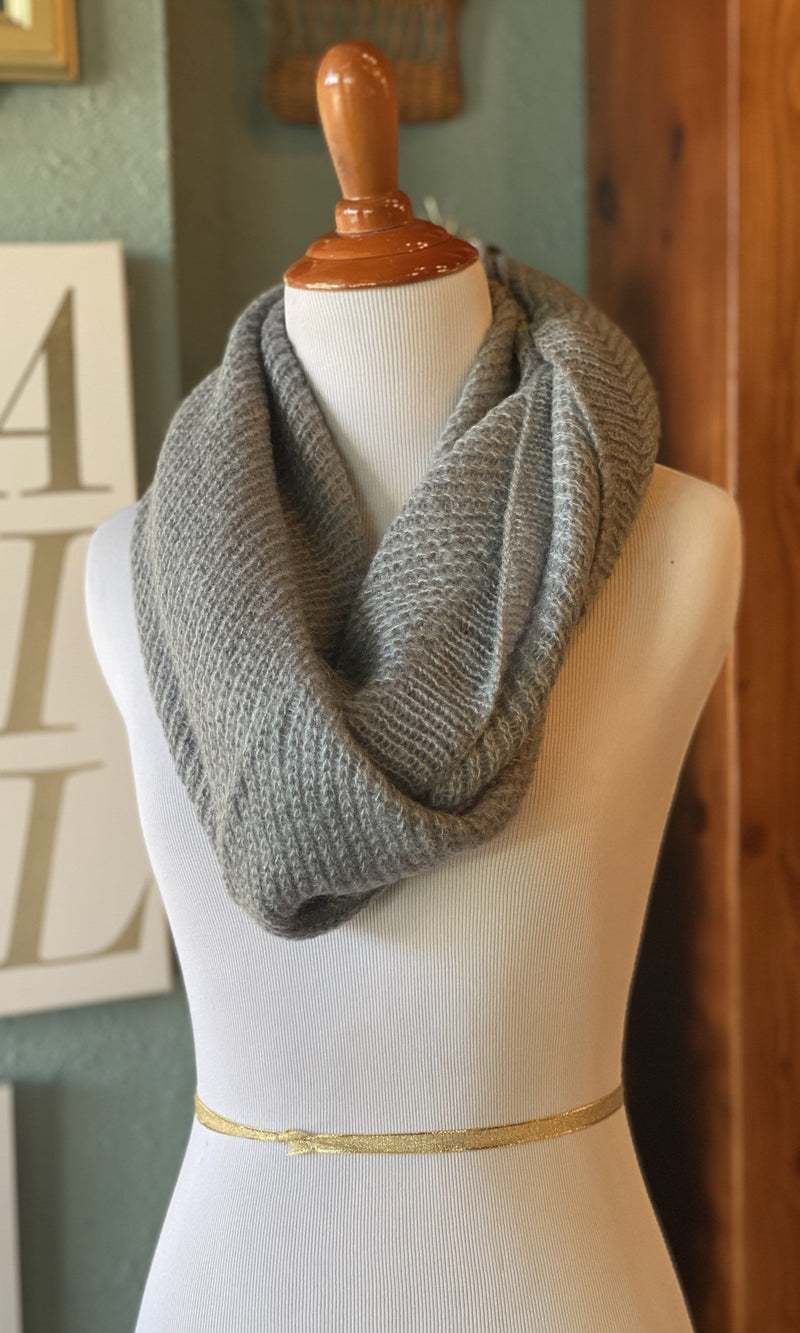 Gray Knitted Scarf