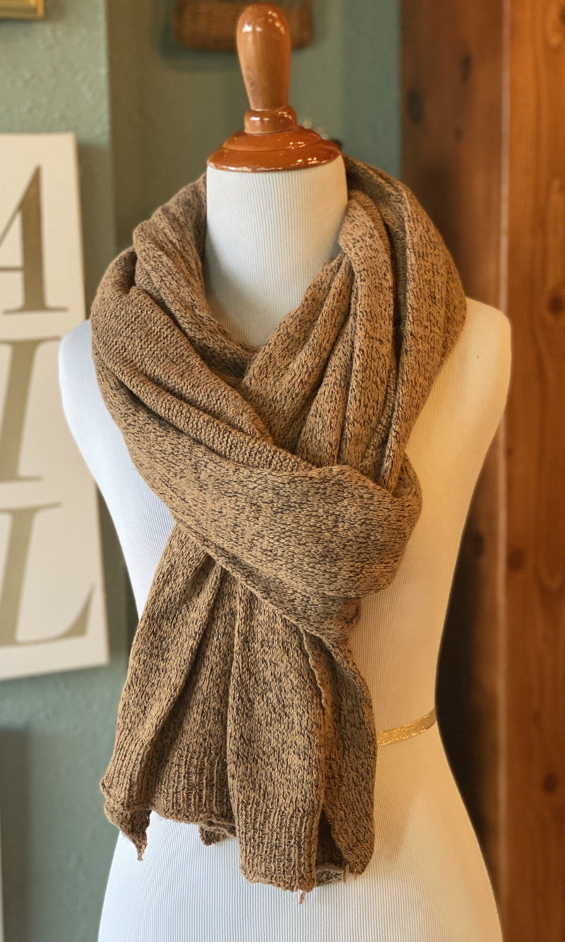 Brown and Black Scarf