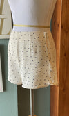 Ivory Shorts with Navy Polka Dots
