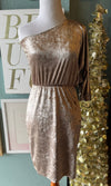 Gilli Silver Cold Shoulder Dress
