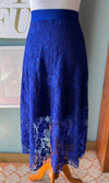 Sweet Adelyn Royal Blue Lace Skirt