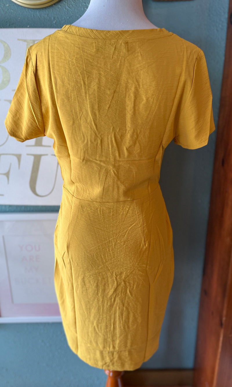 Ambition Yellow Keyhole Dress