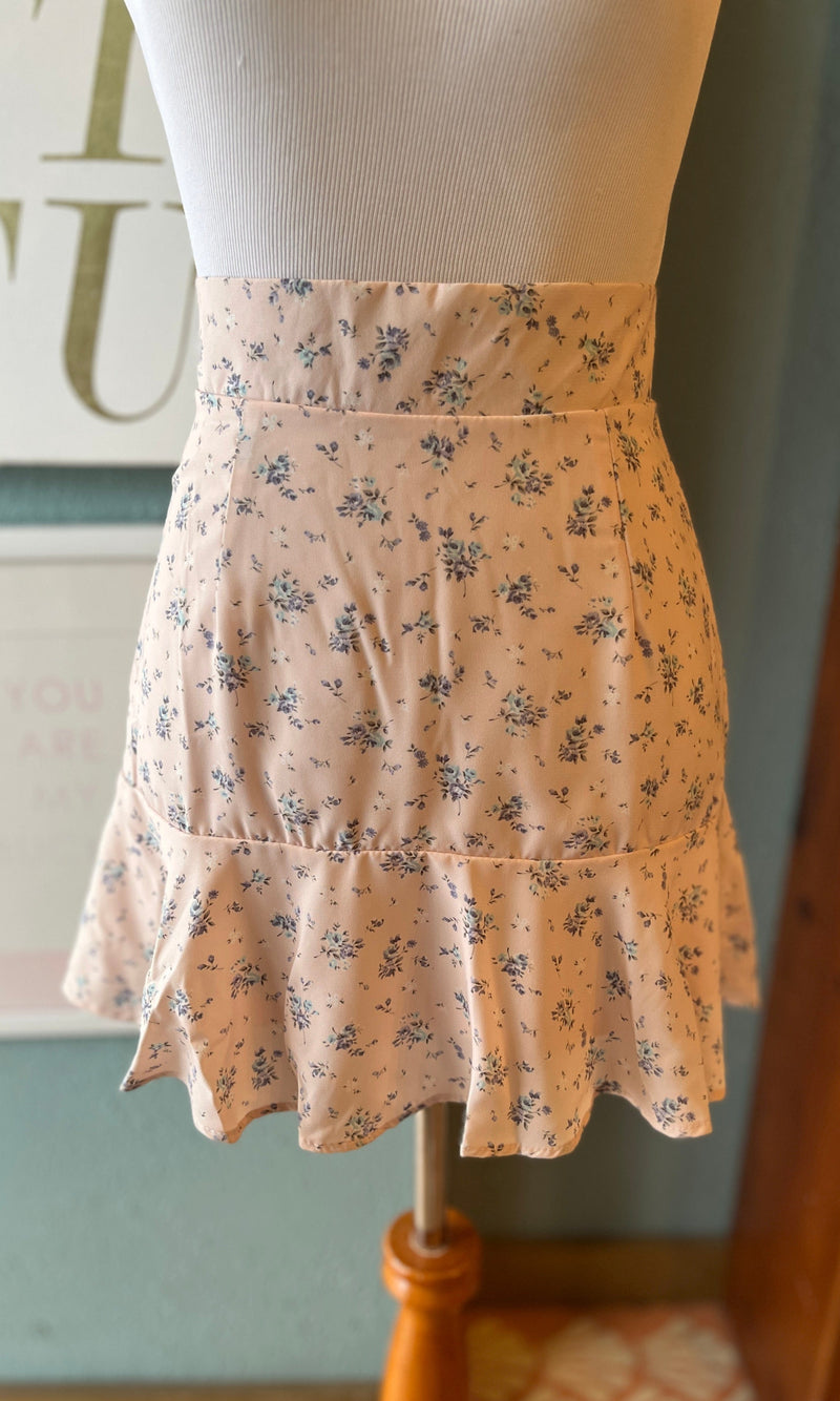 Whiteroom + Cactus Baby Pink Floral Skirt
