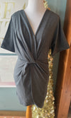 Loveriche Charcoal Grey Knot Dress