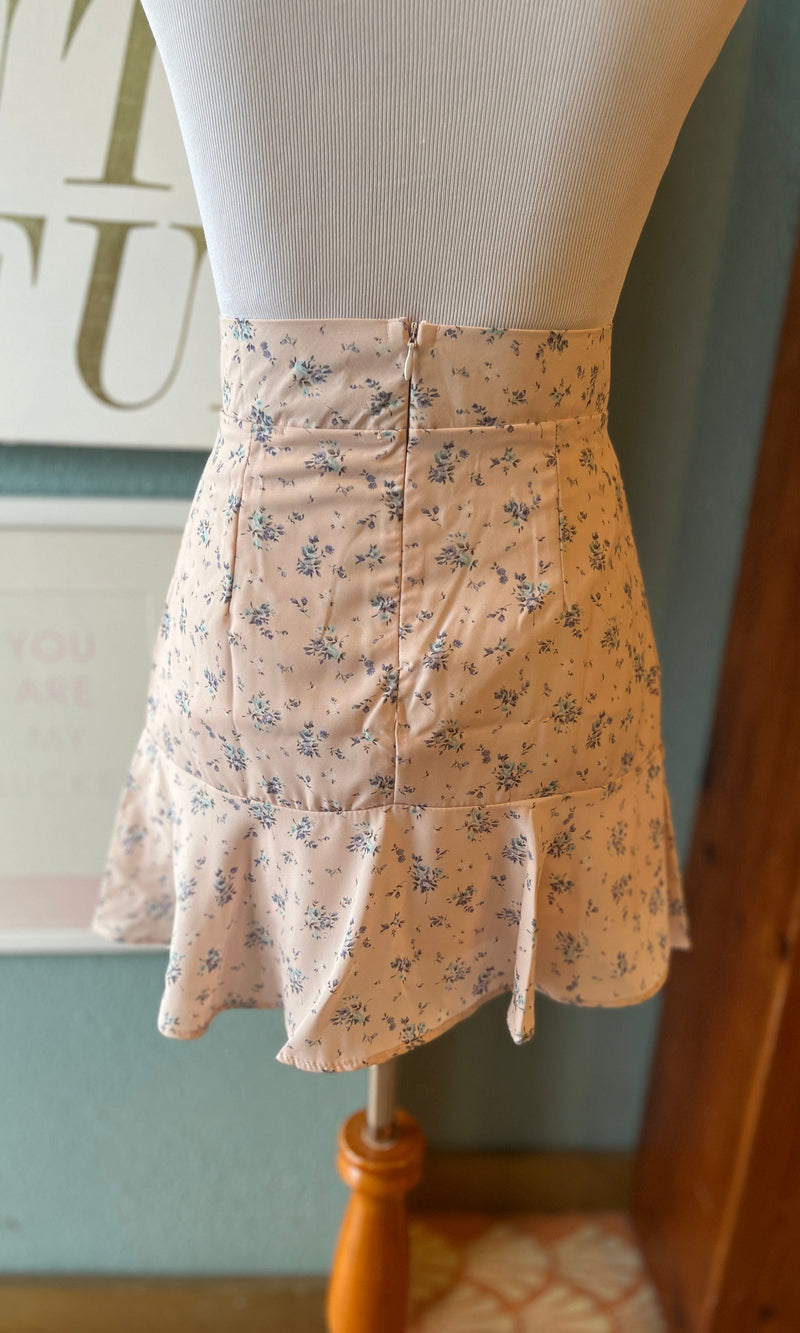 Whiteroom + Cactus Baby Pink Floral Skirt