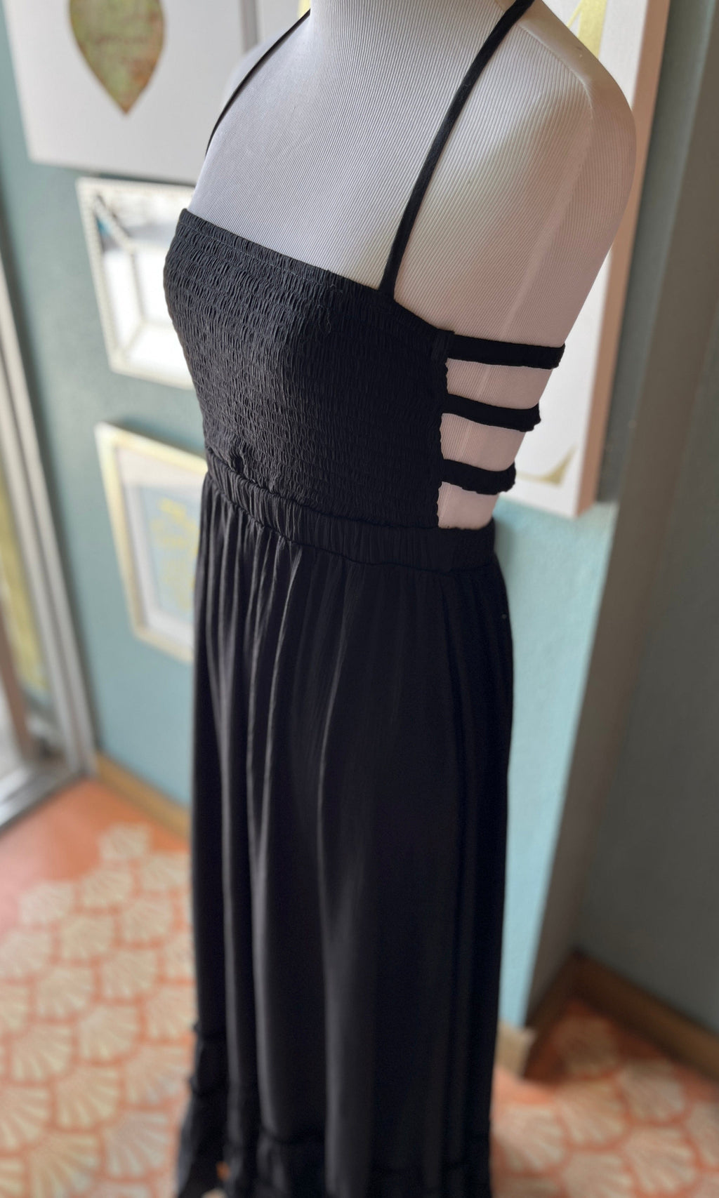 Zenana Black Halter Top Maxi Dress