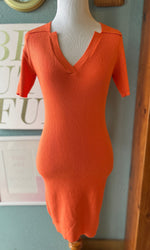 Fore Tangerine Wide Collar Dress