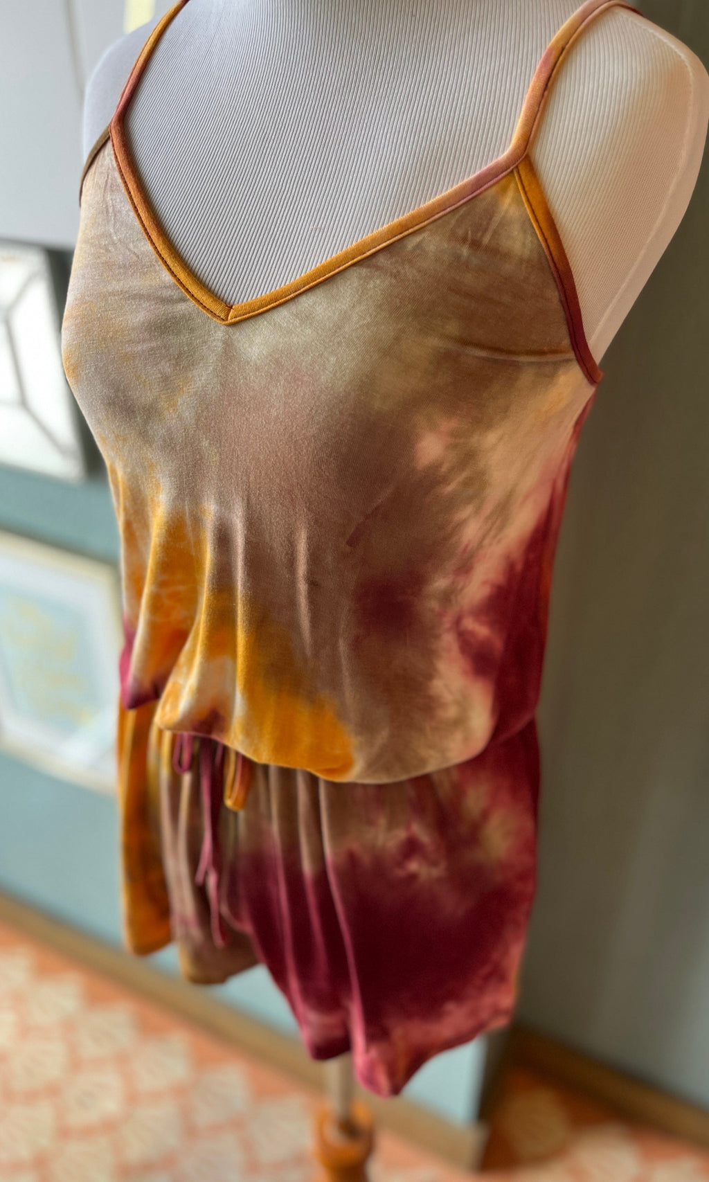 Cy Rust Tie Dye Romper