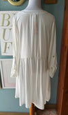 Sweet Adelyn White Button Down Dress