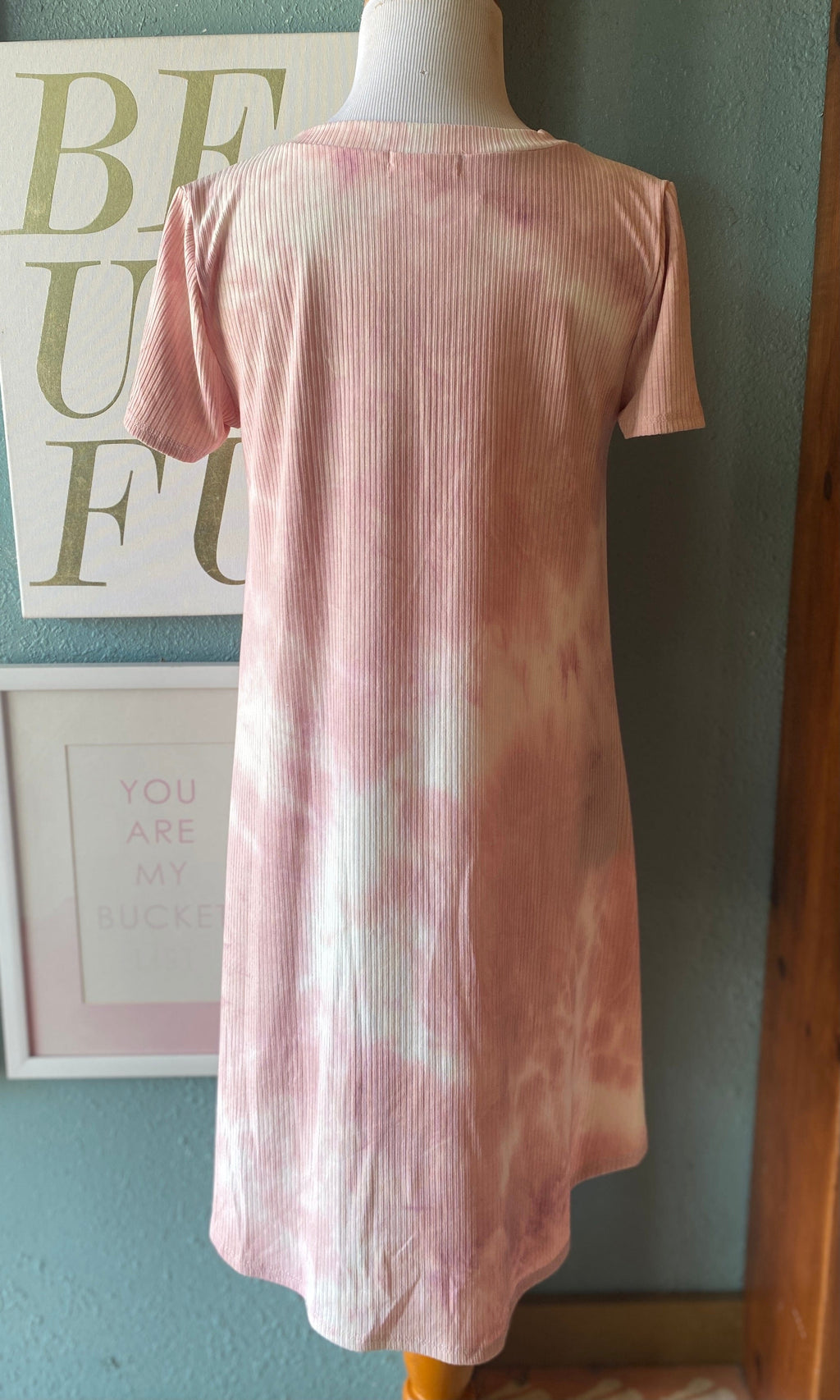 Ginger G Blush Tie Dye T-Shirt Dress