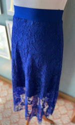 Sweet Adelyn Royal Blue Lace Skirt