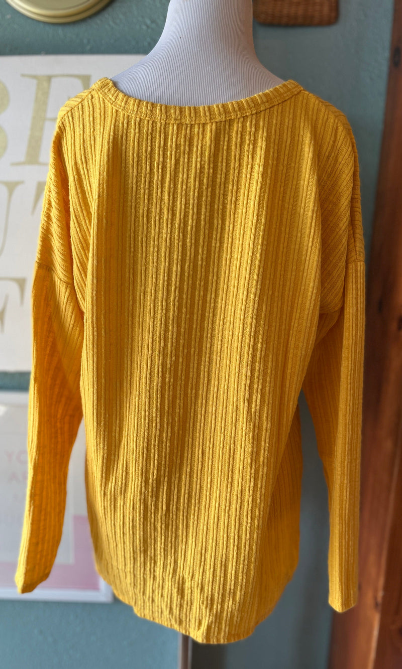 BiBi Yellow V-Neck Sweater